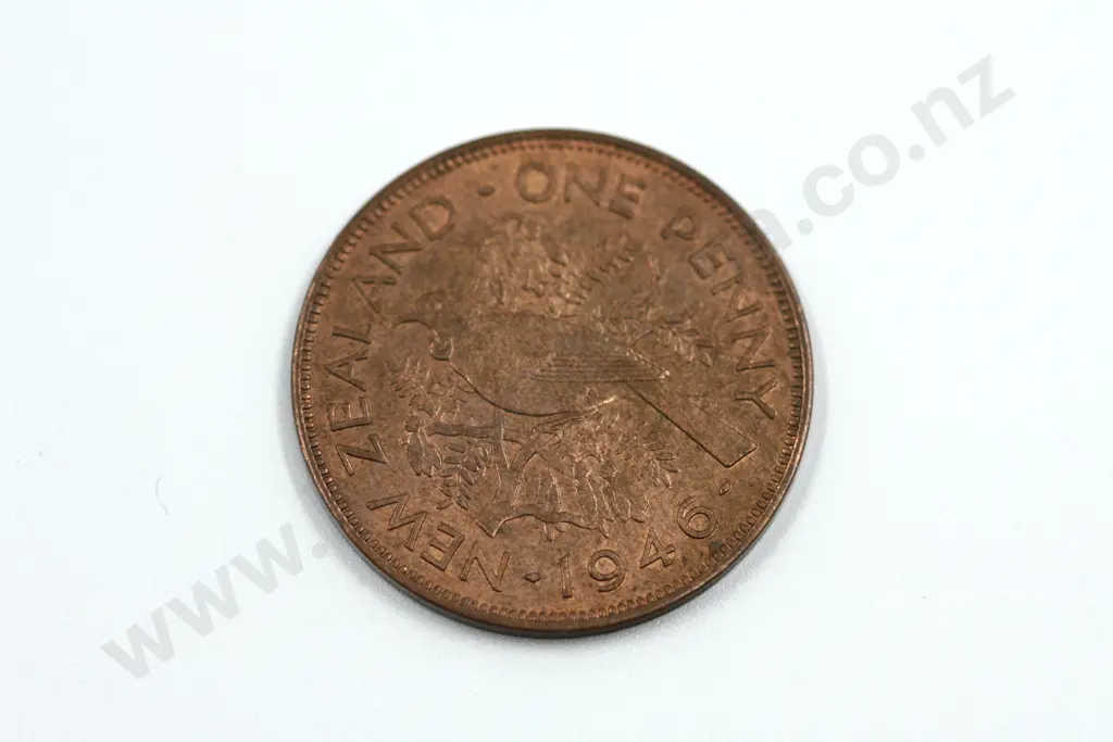 1946 one penny, almost uncirculated with full mint lustre. C.V. $40 Image 1++