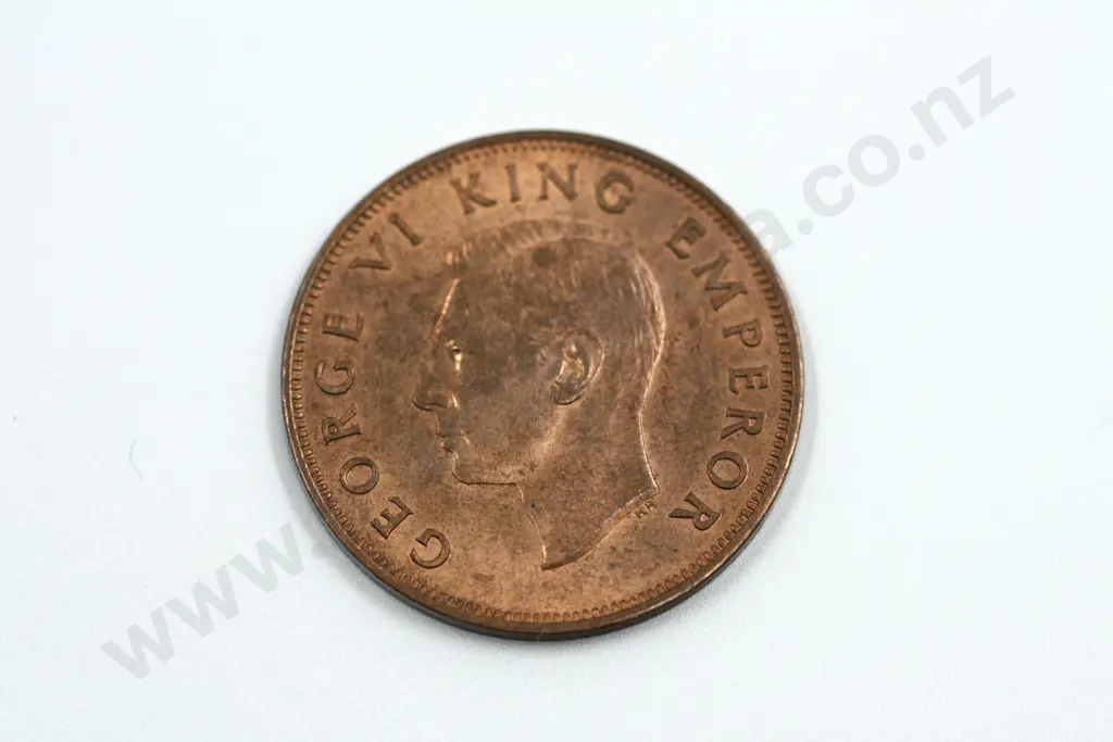 1946 one penny, almost uncirculated with full mint lustre. C.V. $40 Image 1++