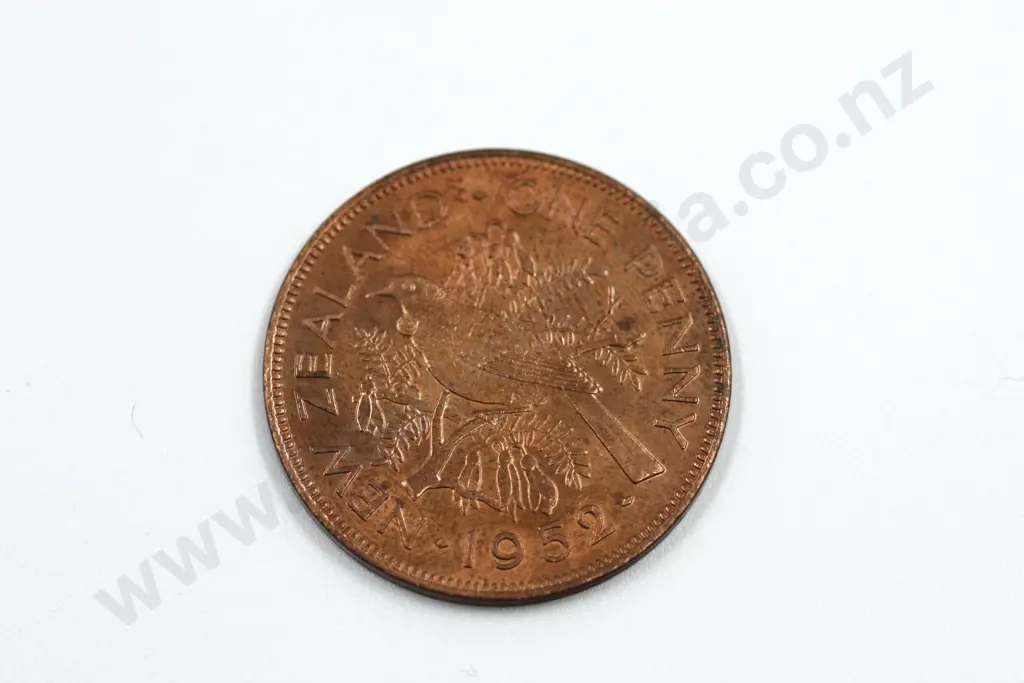 1952 one penny, almost uncirculated with full mint lustre. C.V. $20 Image 1++