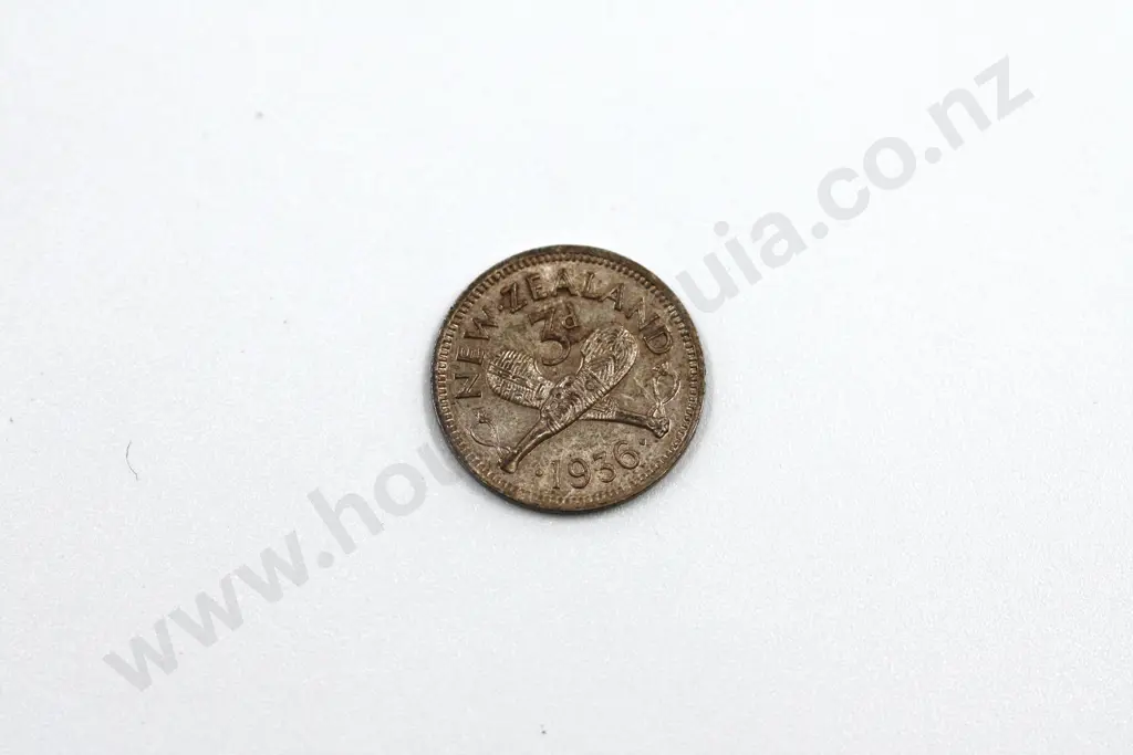 1936 threepence, uncirculated with full mint lustre but toned. C.V. $80 Image 1++