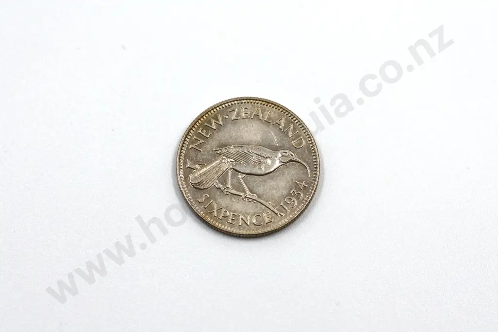 1934 sixpence, uncirculated with full mint lustre. C.V. $250 Image 1++