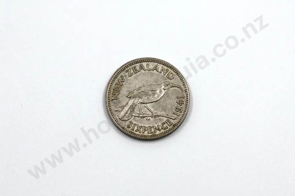 1941 sixpence, extremely fine. C.V. $300 Image 1++