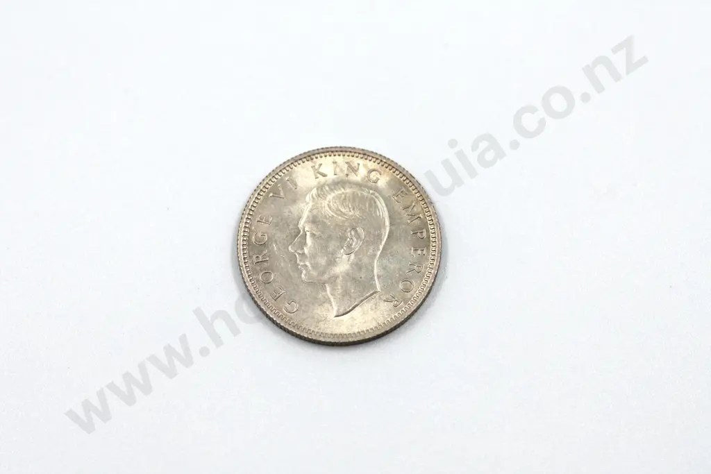 1943 sixpence, uncirculated with full mint lustre. C.V. $350 Image 1++