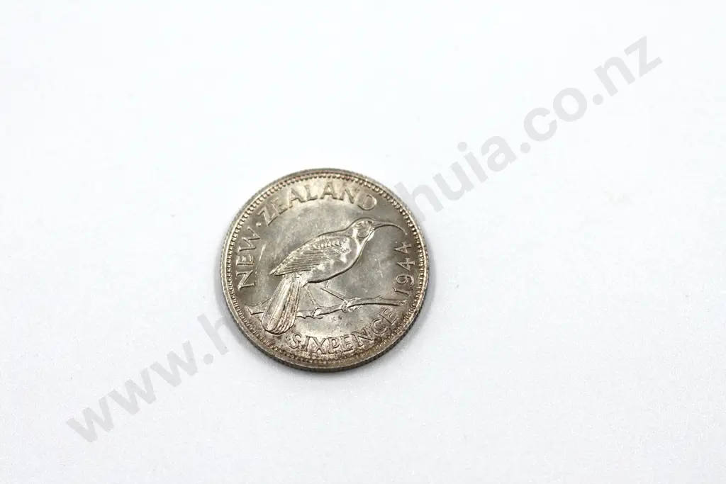 1944 sixpence, uncirculated with full mint lustre. C.V. $250 Image 1++