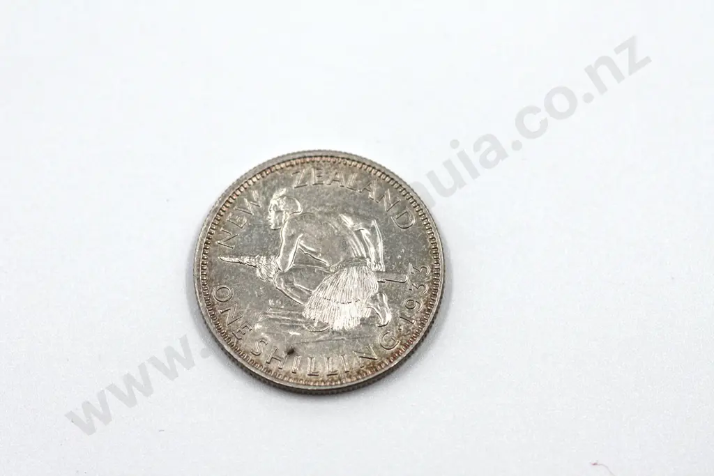 1933 shilling, almost uncirculated with mint lustre. C.V. $250 Image 1++