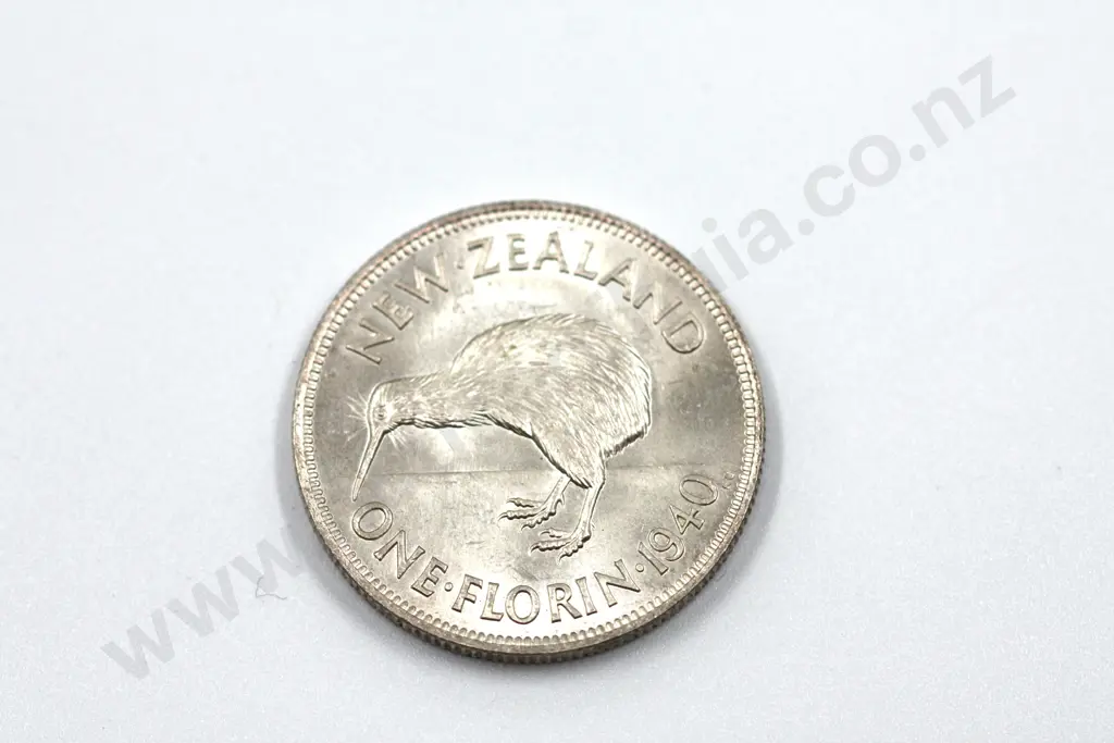 1940 florin, brilliant uncirculated with full mint lustre, light toning on the obverse. C.V. $2000 Image 1++