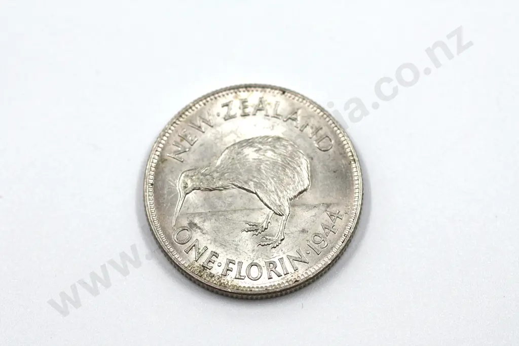 1944 florin, almost uncirculated with mint lustre. C.V. $500 Image 1++