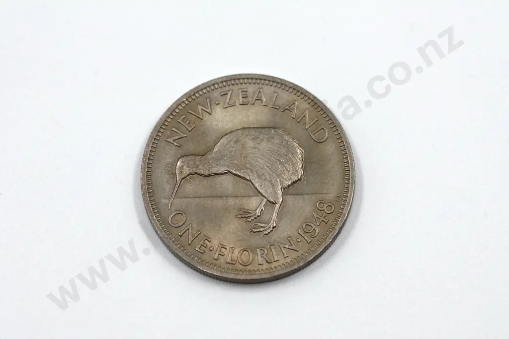 1948 florin, brilliant uncirculated with full mint lustre. C.V. $600 Image 1++