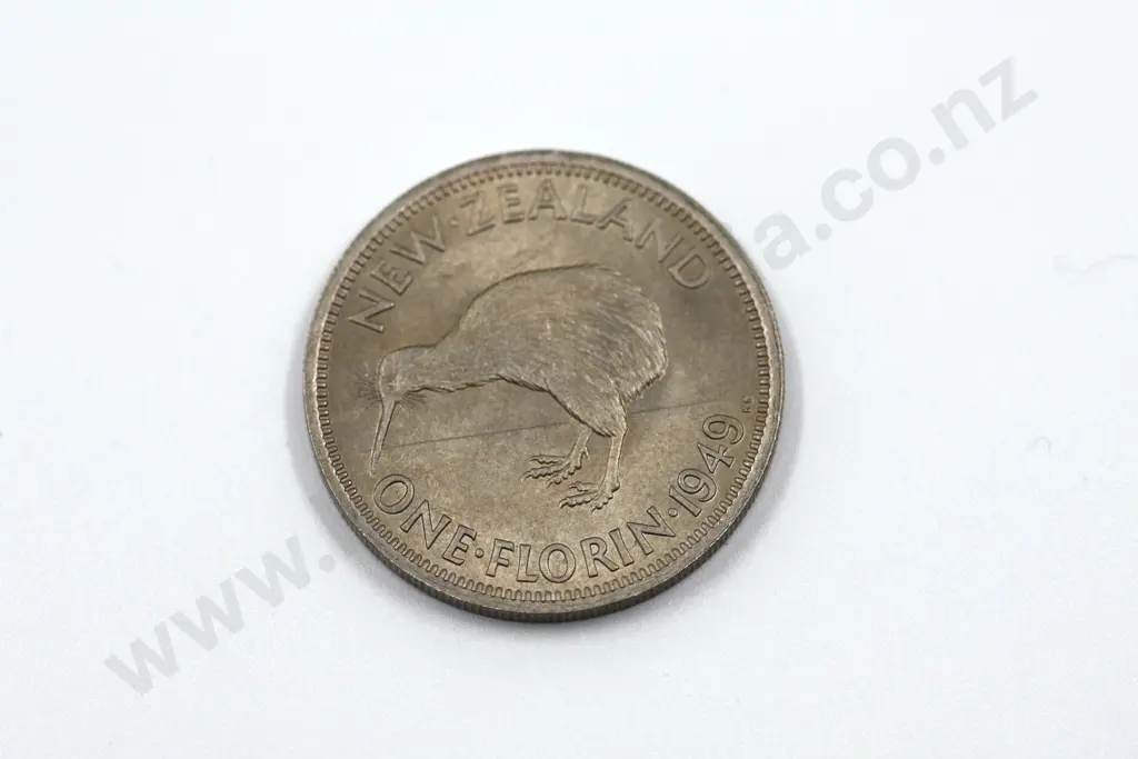 1949 florin, brilliant uncirculated with full mint lustre. C.V. $600 Image 1++