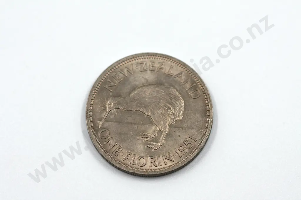 1951 florin, brilliant uncirculated with full mint lustre. C.V. $150 Image 1++