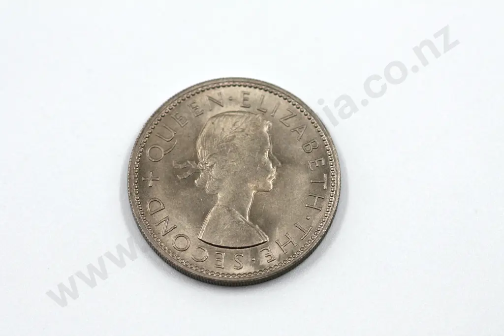 1961 florin, brilliant uncirculated with full mint lustre. C.V. $75 Image 1++