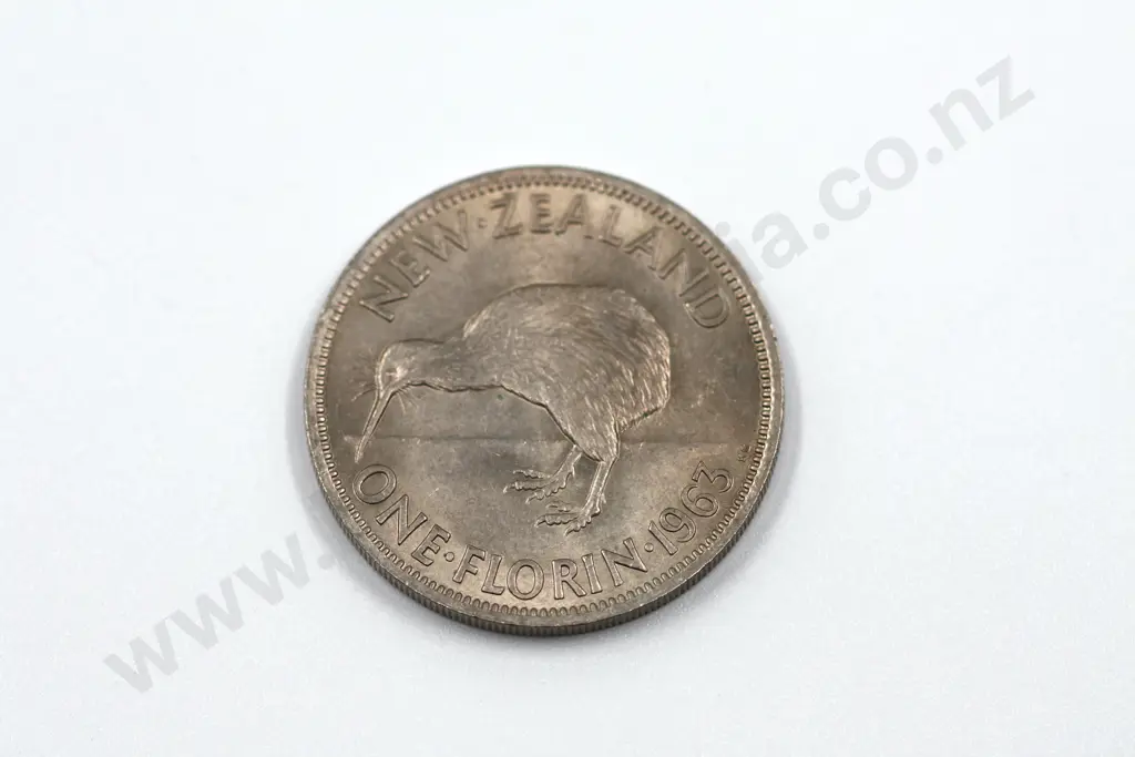 1963 florin, brilliant uncirculated with full mint lustre. C.V. $45 Image 1++