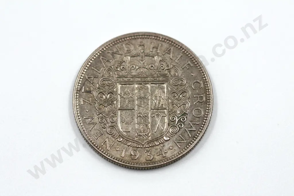 1934 halfcrown, uncirculated with mint lustre, lightly toned on the reverse. C.V. $850 Image 1++