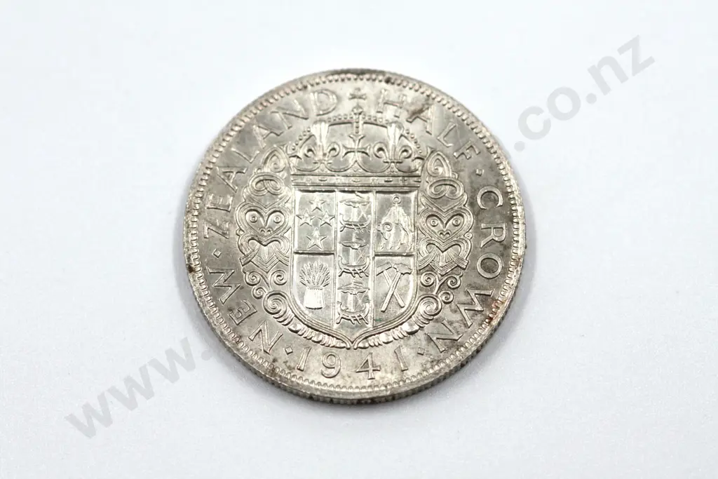 1941 halfcrown, almost uncirculated with mint lustre. C.V. $200 Image 1++