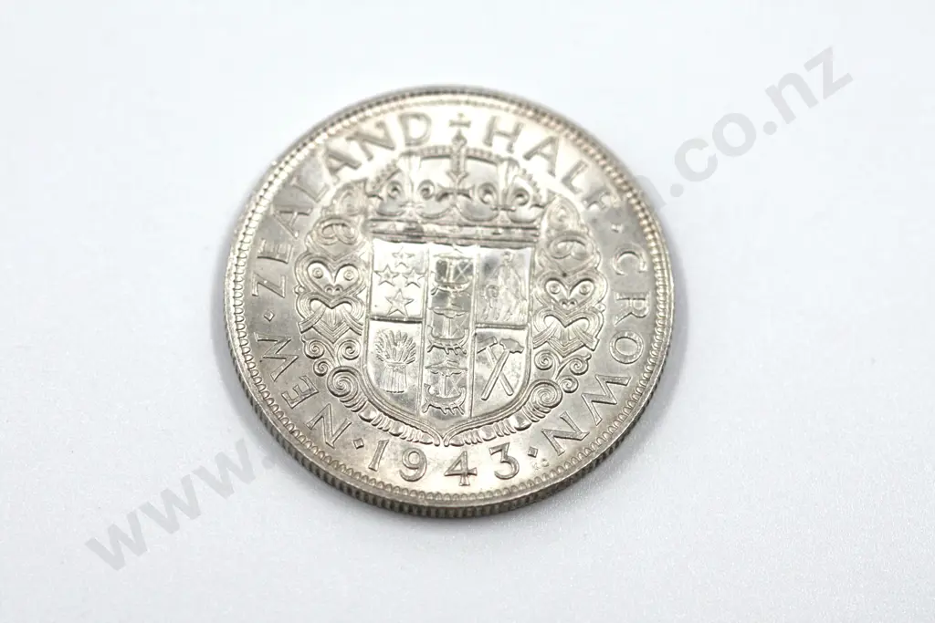 1943 halfcrown, brilliant uncirculated with full mint lustre. C.V. $425 Image 1++