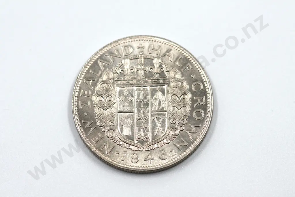 1946 halfcrown, brilliant uncirculated with full mint lustre. C.V. $400 Image 1++