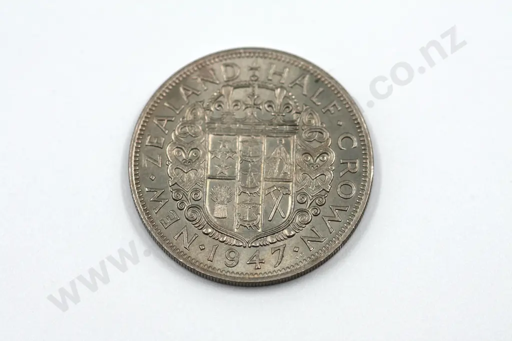 1947 halfcrown, uncirculated with mint lustre. C.V. $650 Image 1++