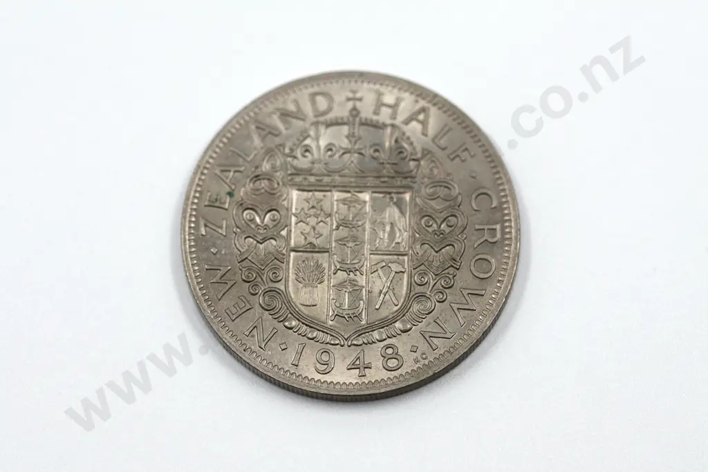 1948 halfcrown, uncirculated with mint lustre. C.V. $650 Image 1++