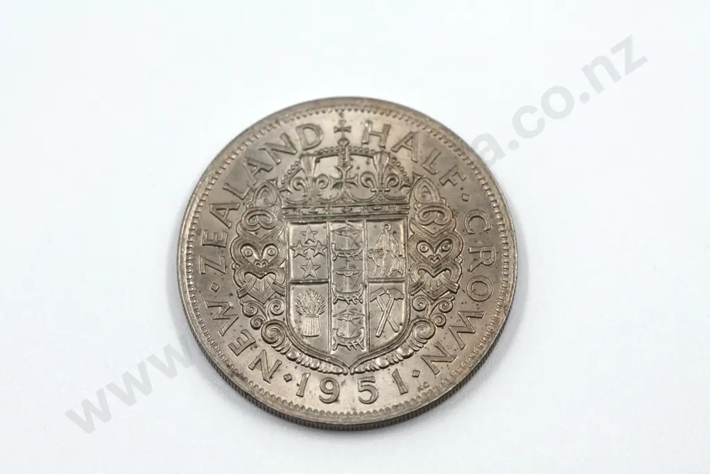 1951 halfcrown, uncirculated with mint lustre. C.V. $80 Image 1++