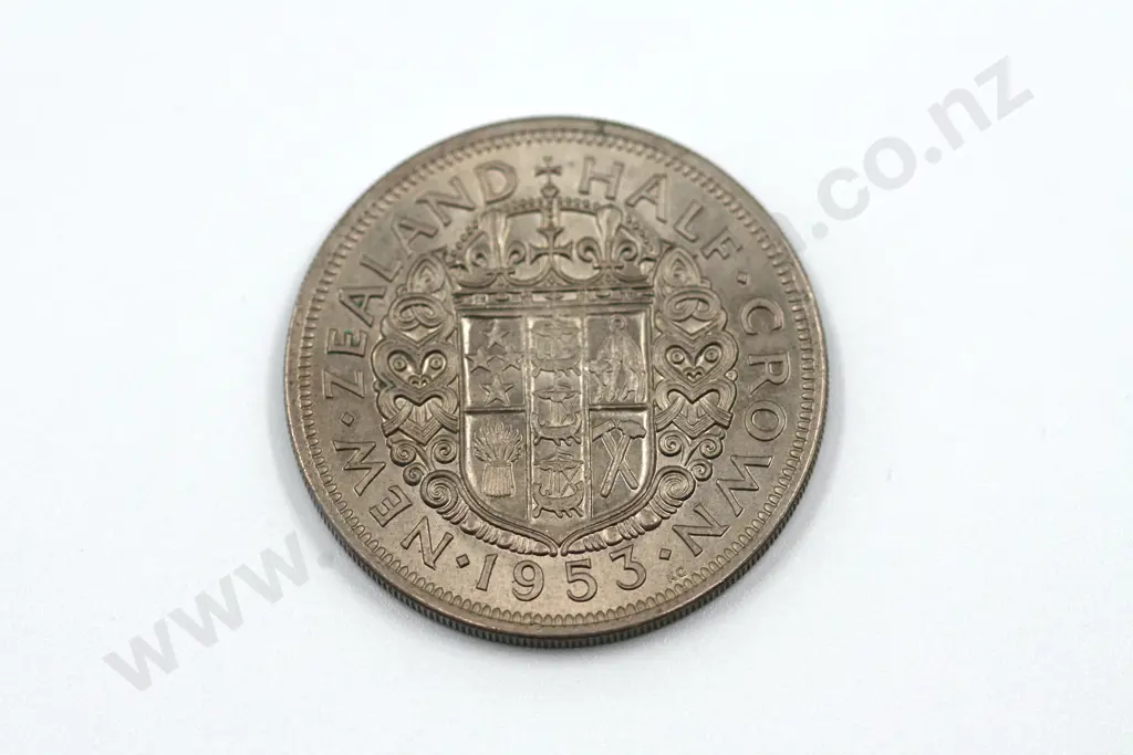 1953 halfcrown, brilliant uncirculated with full mint lustre. C.V. $100 Image 1++