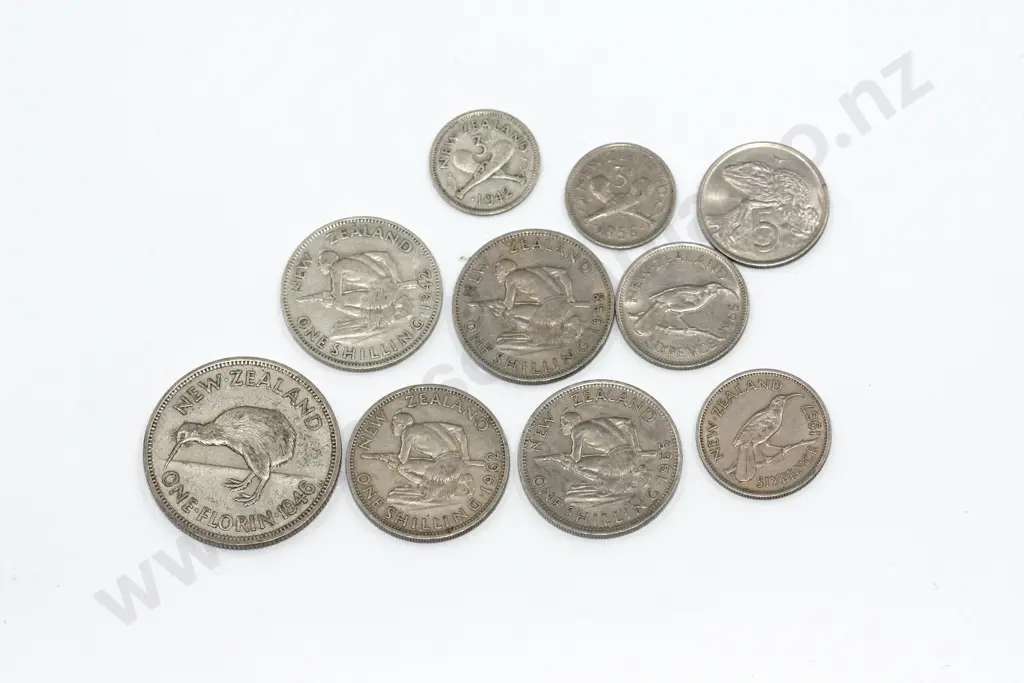 10 X NEW ZEALAND COIN VARIETIES BROKEN BACK NSS ETC Image 1++