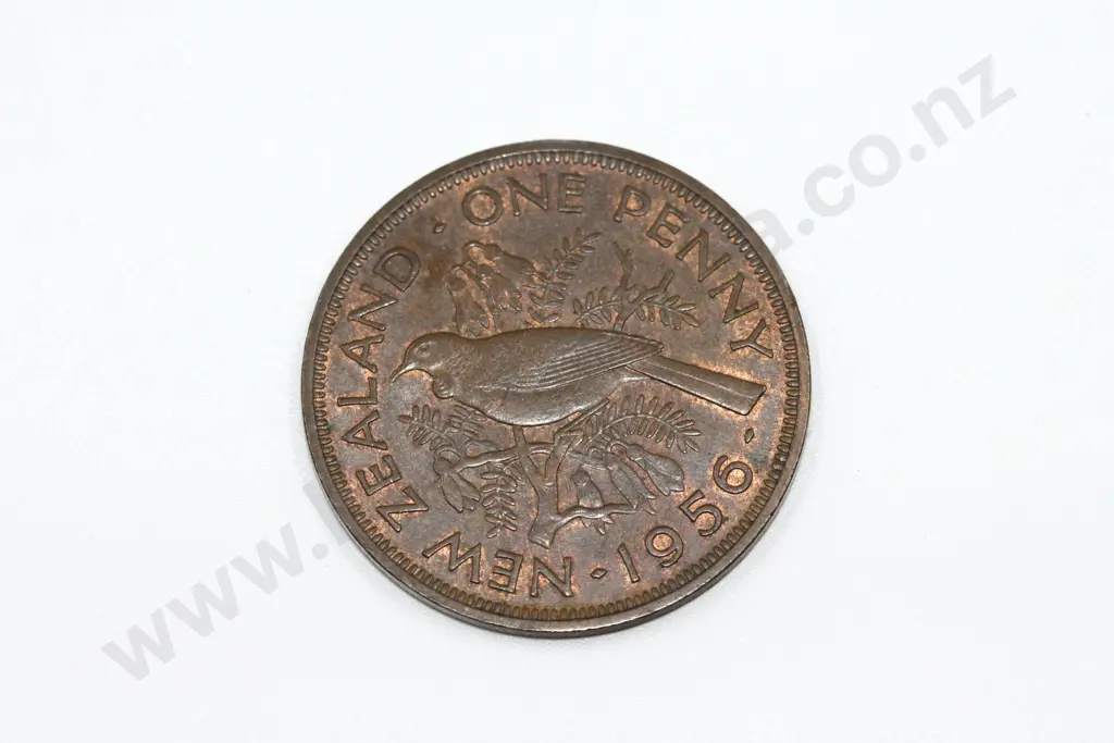 1956 ‘no shoulder strap’ penny, very fine. C.V. $60 Image 1++