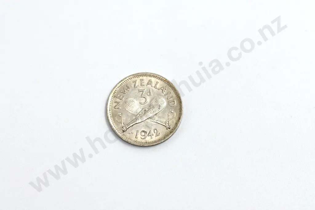 1942 ‘one dot’ threepence, extremely fine. C.V. $450 Image 1++