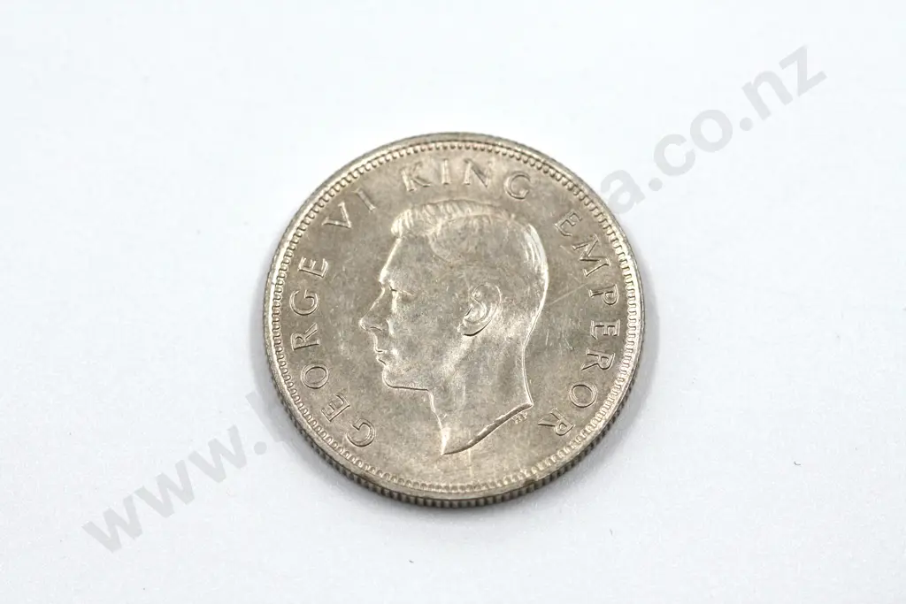 1946 ‘flat back’ florin, extremely fine. C.V. $400 Image 1++