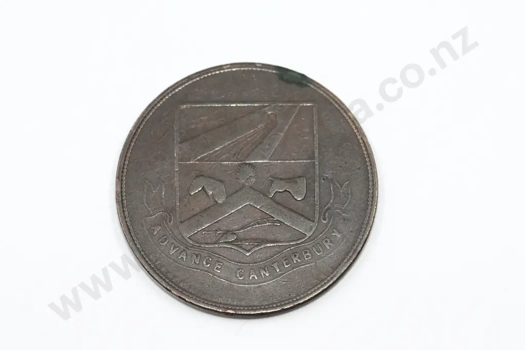 Hobday & Jobberns, Christchurch, one penny, ND ( 1874 – 75 ), fine. C.V. $65 Image 1++