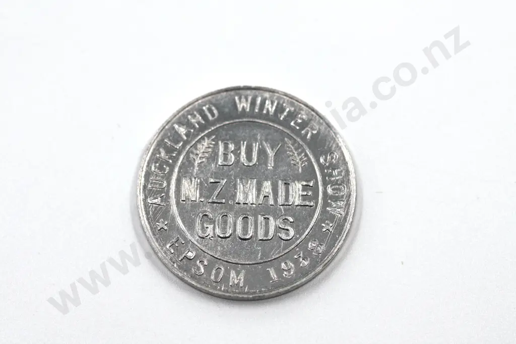 Auckland Winter Show, Haywin Electric Vacuum Cleaner five pounds advertising token, aluminium. C.V. $70 Image 1++