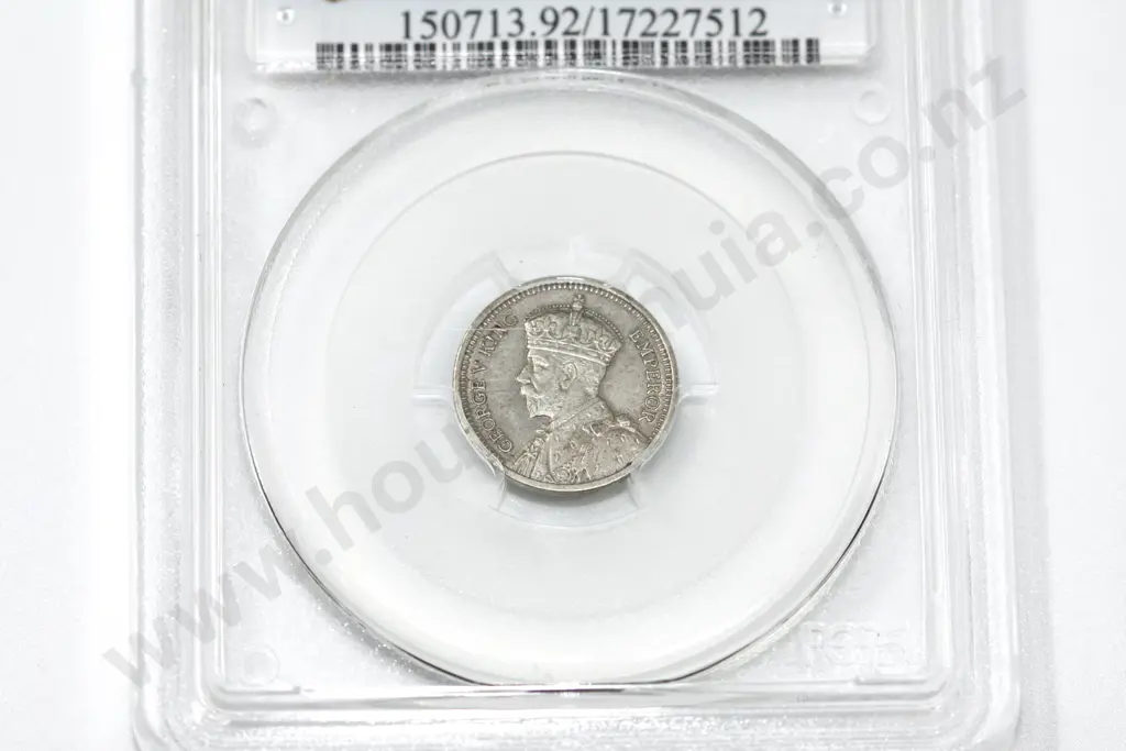 1935 threepence, cleaning, AU details. C.V. extremely fine $1000, almost uncirculated $1800 Image 1++