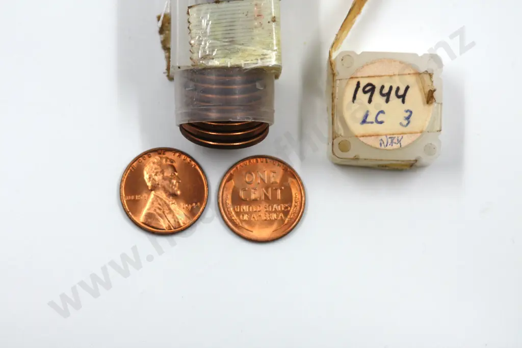 1944 Wheat Penny Tube of 50 Coins C.V. $95 Image 1++