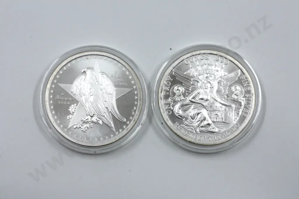 2* One Troy Ounce Silver "Remember the Alamo" Coin (2 Coins) Image 1++