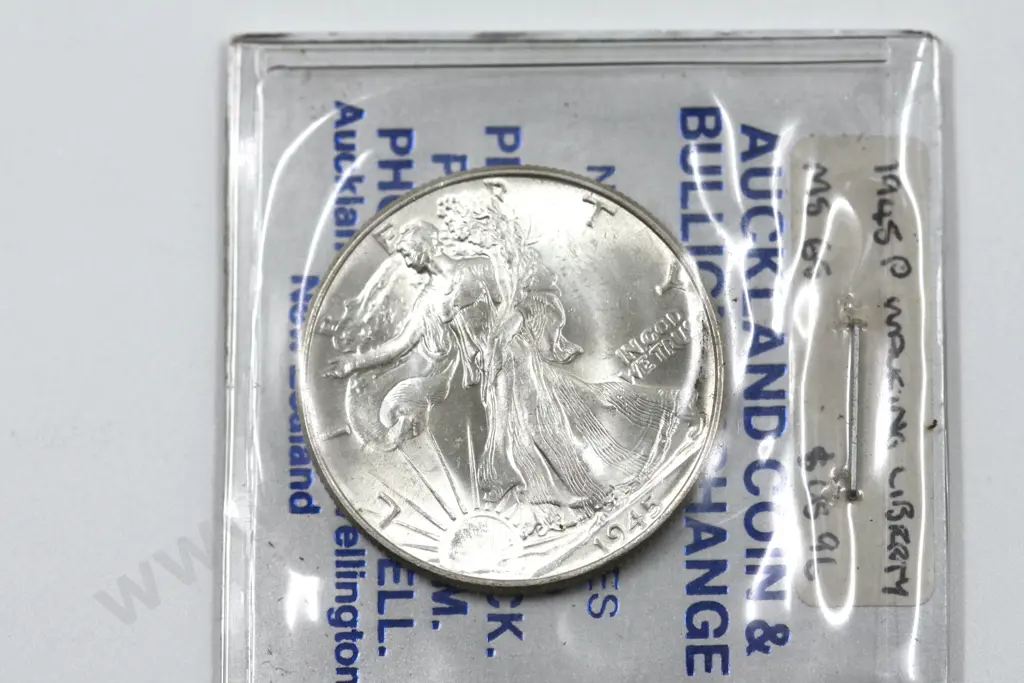 1945 Walking Liberty Half Dollar. MS65 - CAT USD$120 Image 1++