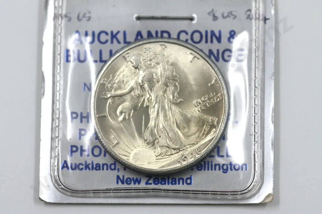1946 Walking Liberty Half Dollar. MS65 - CAT USD$140 Image 1++