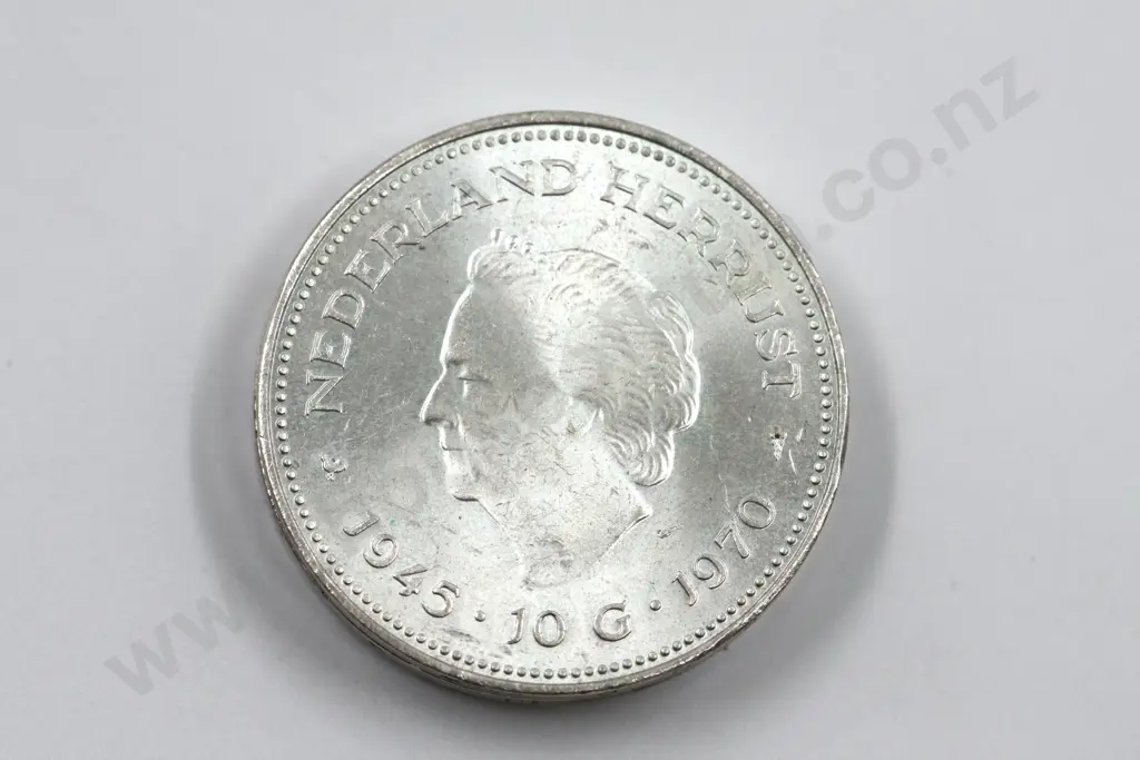 3* 1945-1970 10 Guilders Dutch Coin (3 Coins) Image 1++