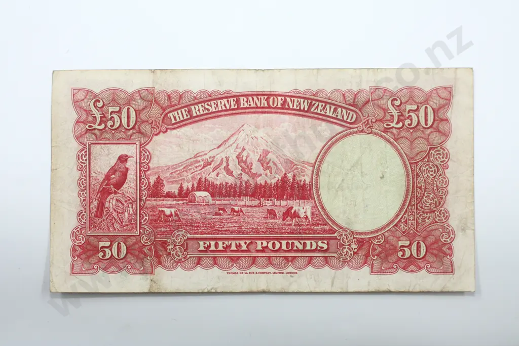 Fifty pounds, Hanna signature, fine. C.V. $3000 Image 1++