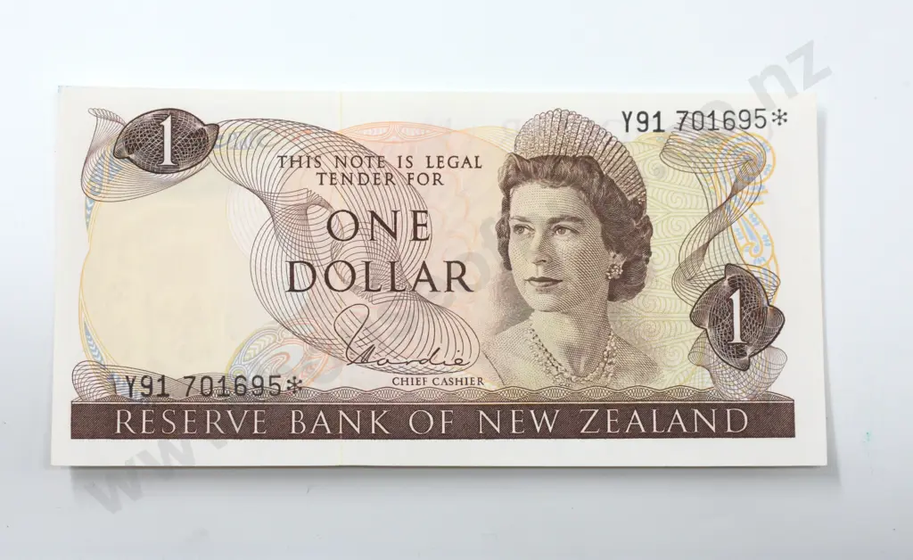 One dollar, Hardie type one signature star note, uncirculated. C.V. $50 Image 1++