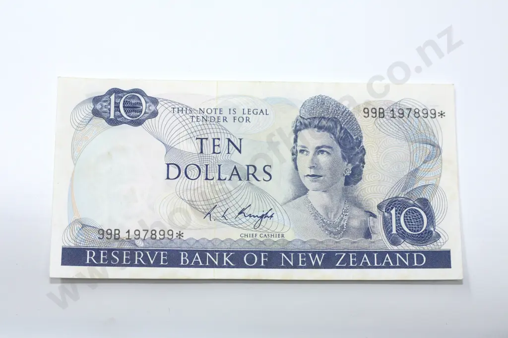 Ten dollars, Knight signature star note, very fine. C.V. $100 Image 1++