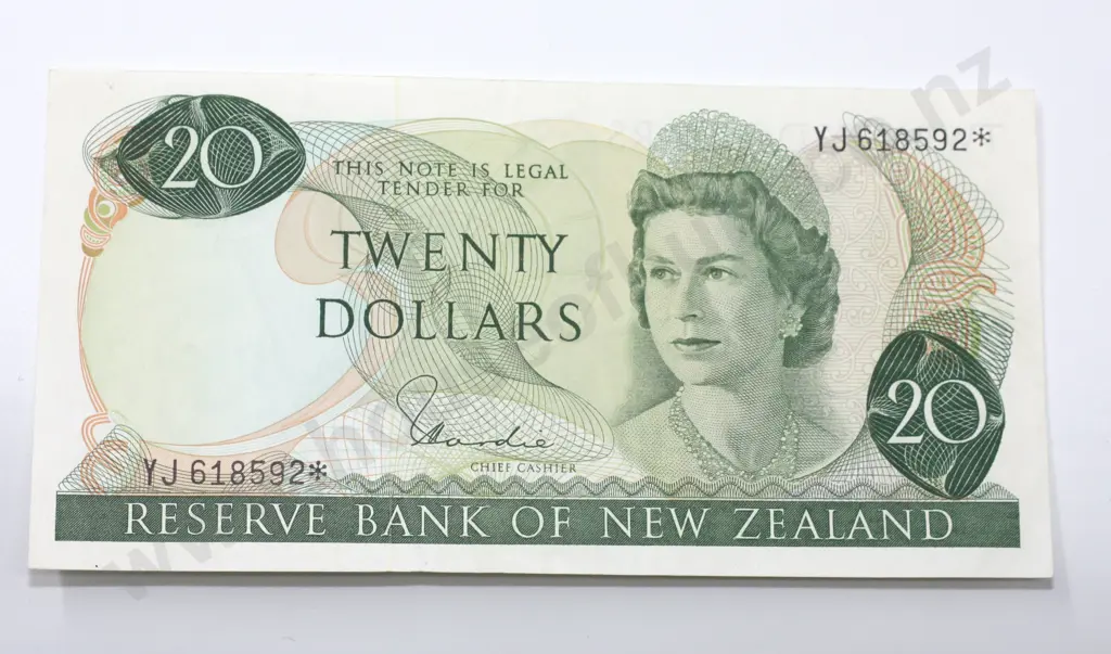 Twenty dollars, Hardie type one signature star note, very fine. C.V. $95 Image 1++