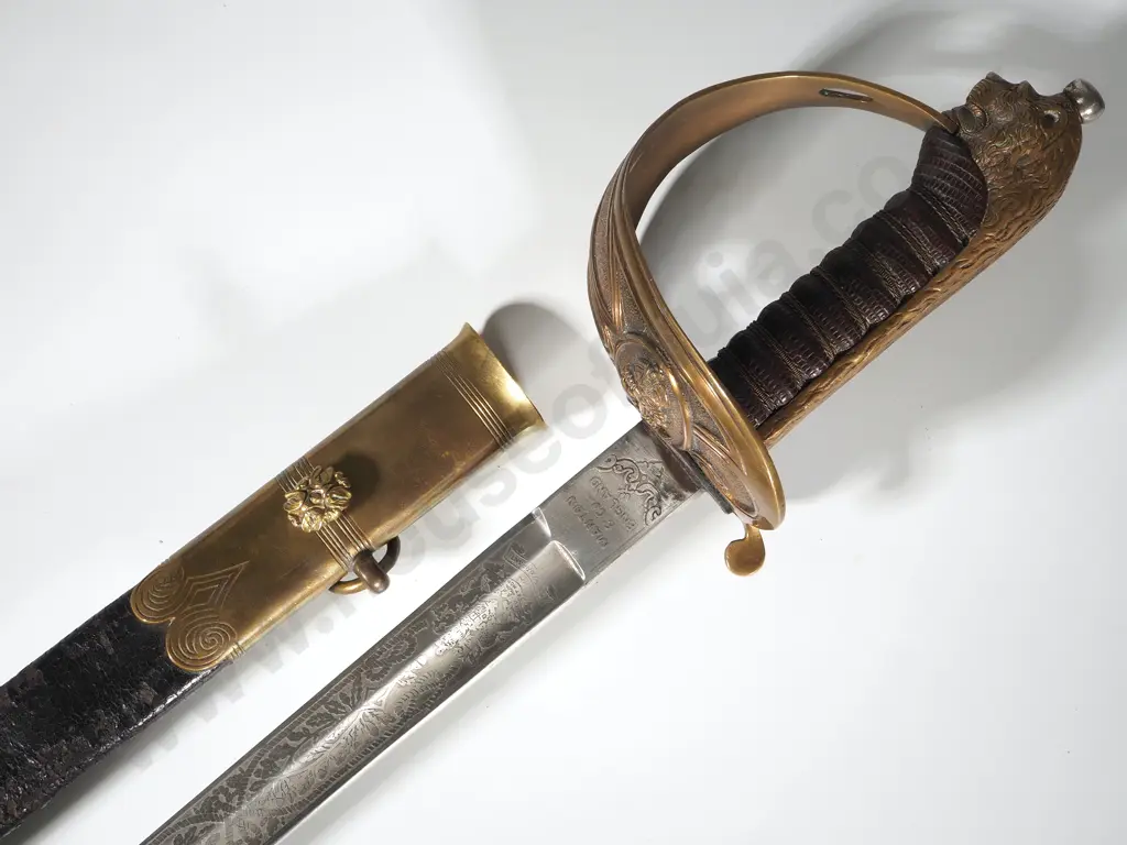 Indian Made Copy of a Royal Navy Officer Style Sword Image 1++