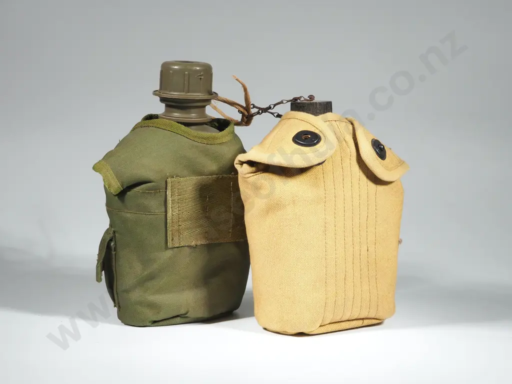 Two Military Waterbottles - One Plastic & One Aluminium Image 1++