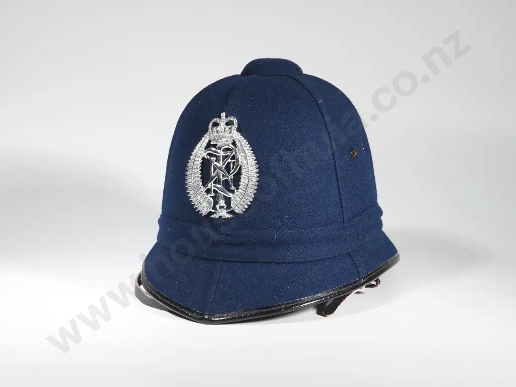 Blue New Zealand 1970's Police Helmet by Mt Castle Image 1++