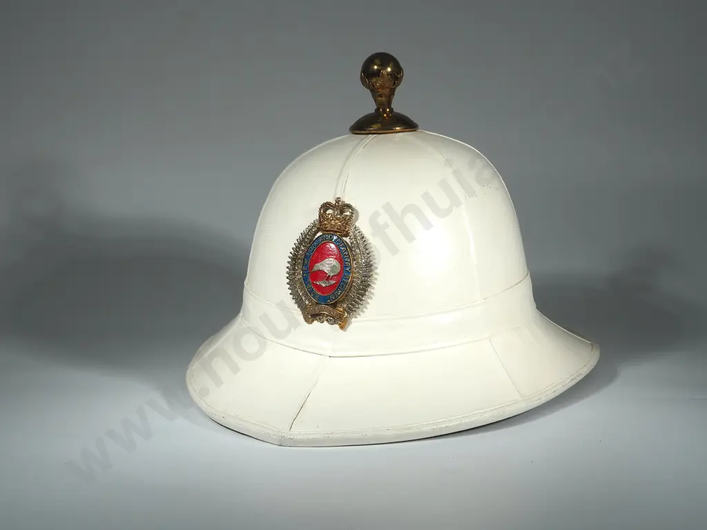 1962 New Zealand Army Band White Dress Helmet Image 1++