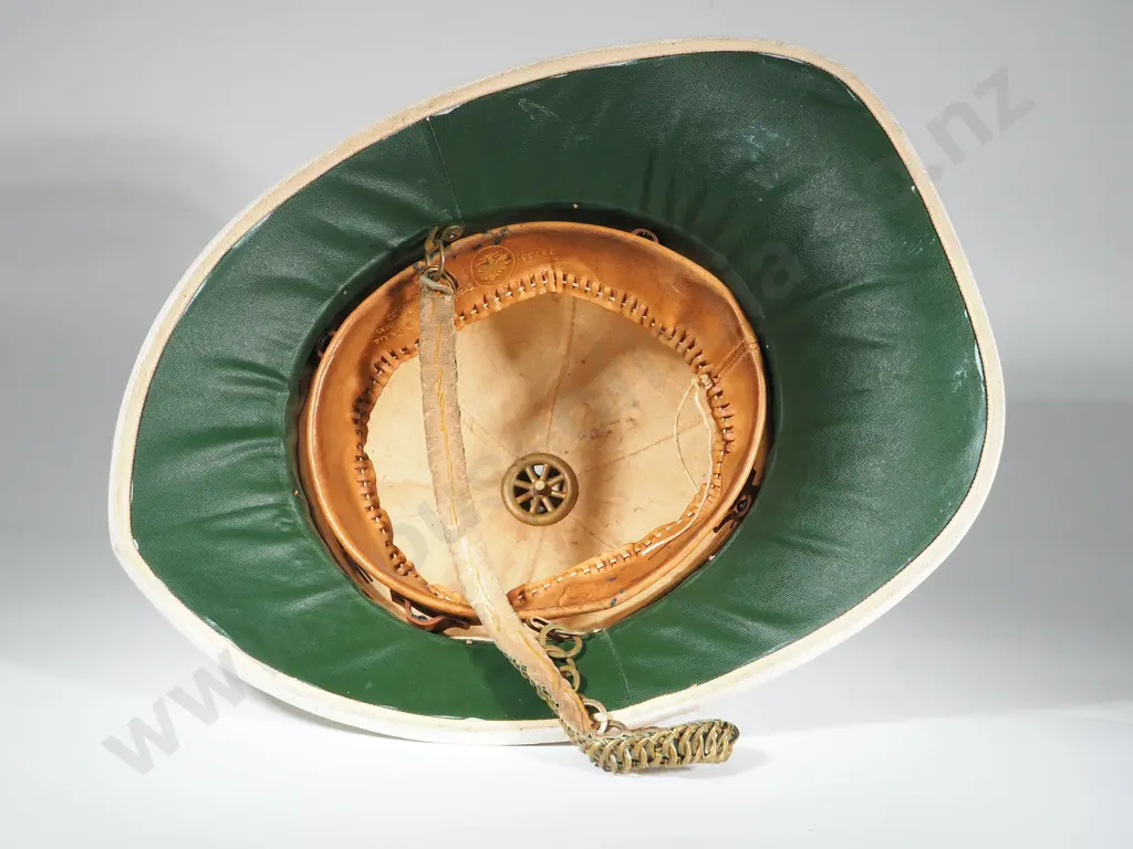 1962 New Zealand Army Band White Dress Helmet Image 1++