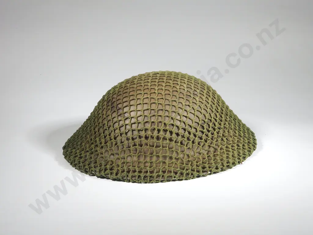 1942 ROCOCZ Mk II New Zealand Infantry Helmet w Later Net Cover Image 1++