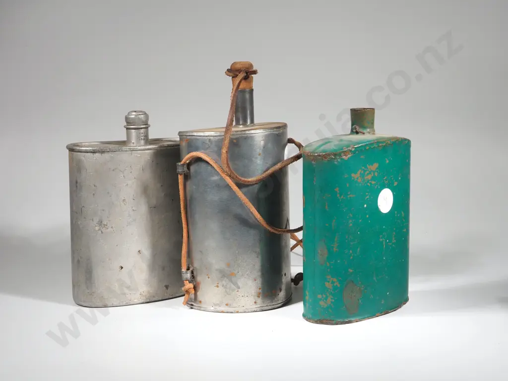 Assorted Lot of Three Military Waterbottles WW1/2 Image 1++