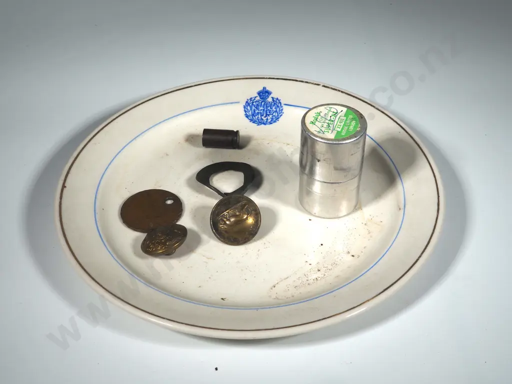 Assorted Lot of Military Related Items - Incl Crown Lynn RNZAF Plate Image 1++