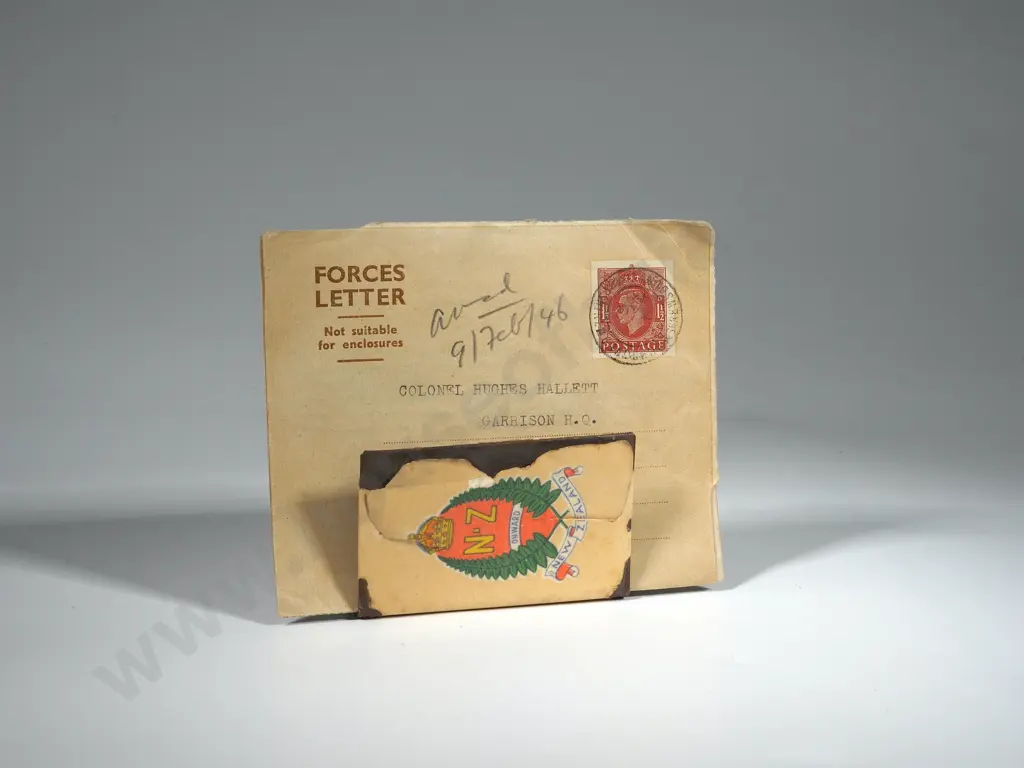 WW1 Onward Matchbox Holder & Forces Letter Dated 1946 to a Colonel from General Sir Charles Grant Image 1++