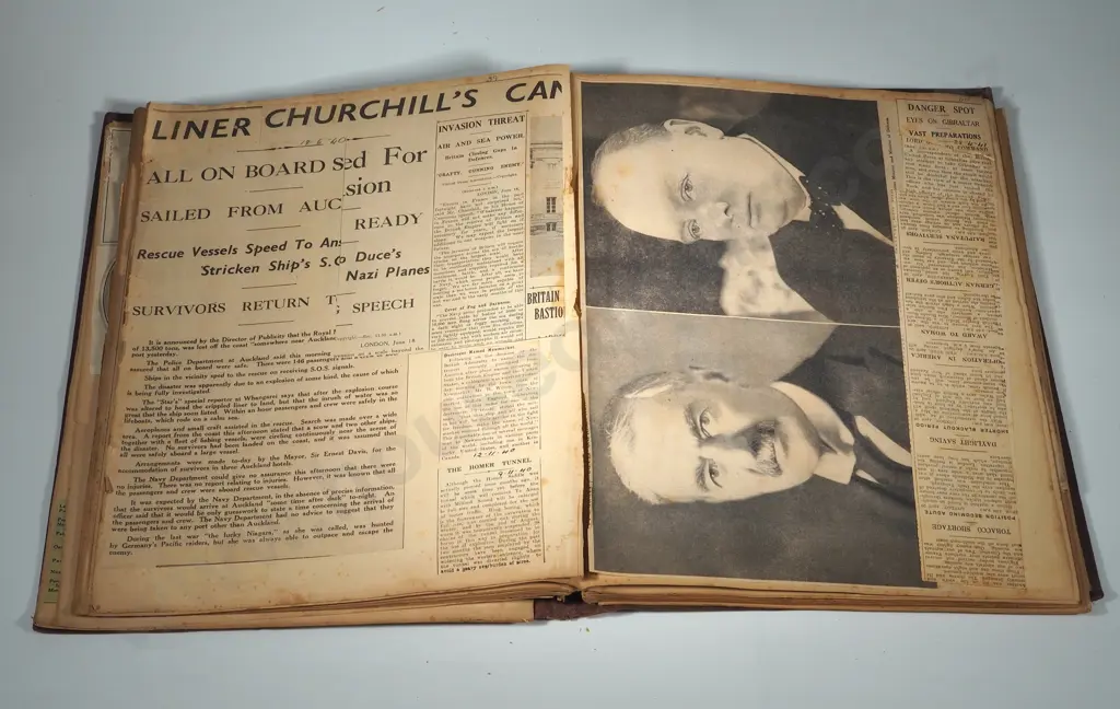 1930s/40's Printed Ephemera Scrapbook - New Zealand & WW2 Interest Image 1++